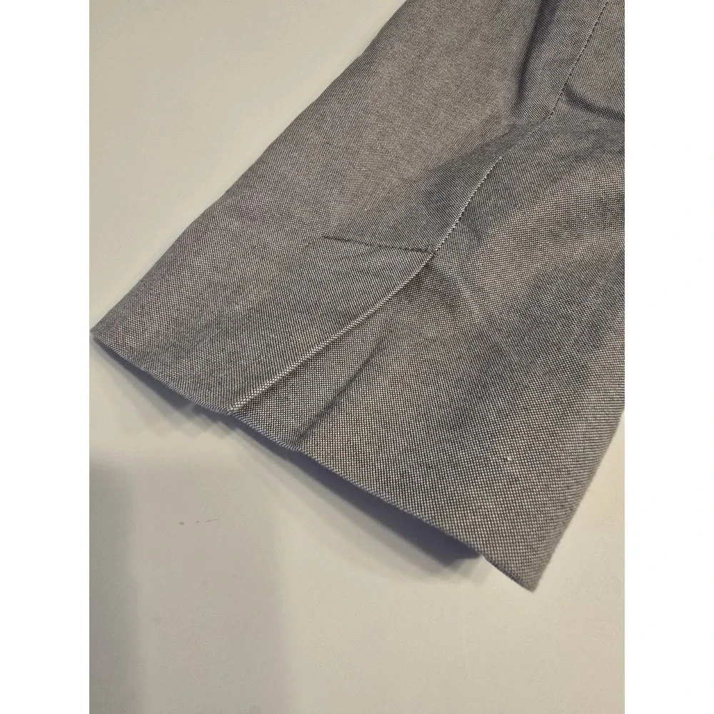 BANANA REPUBLIC Womens Gray One‎ Button Blazer Size 8 Shoulder Pads